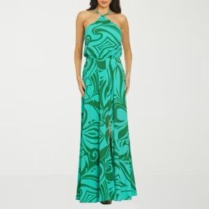 premier amour green dress Premier Amour Women Green V Neck Elegent Casual Dress Size 4